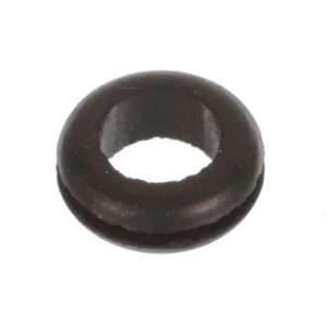 Grommet - 1/2" Mounting Hole - 1/4" Thickness - 1/16" Chassis Thickness - 3/8" ID - 41/64" OD - Black.