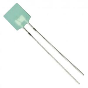 LED GREEN DIFFUSED RECT T/H
