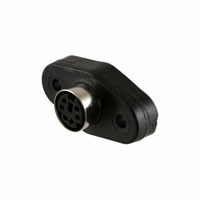 CONN 6POS MINI-DIN PLA PANEL MNT