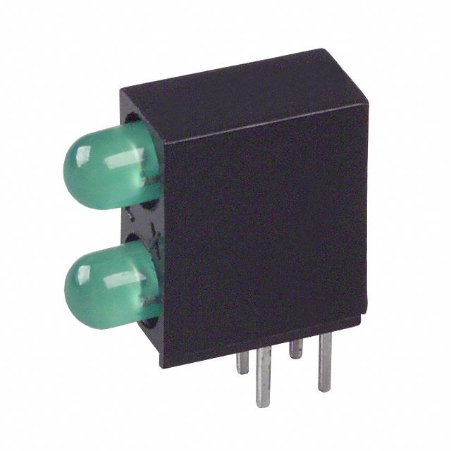 LED 3MM RA 2-HI GRN/GRN PC MNT