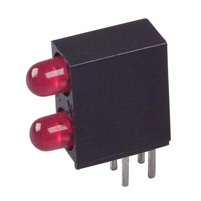 LED 3MM RA 2-HI RED/RED PC MNT