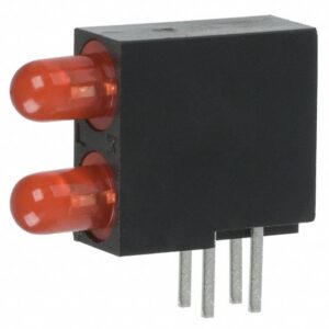 LED 3MM 2-HIGH RED/RED PC MOUNT