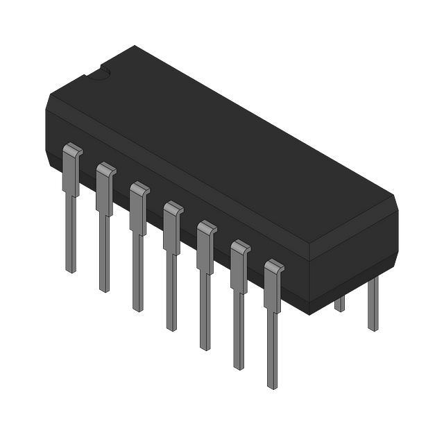 Logic Circuit, HEX Inverter, STD-TTL, 14 Pin, Plastic, DIP
